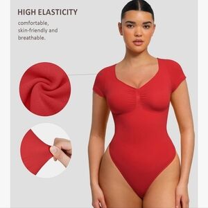 Elegant Scarlet Women's Bodysuit